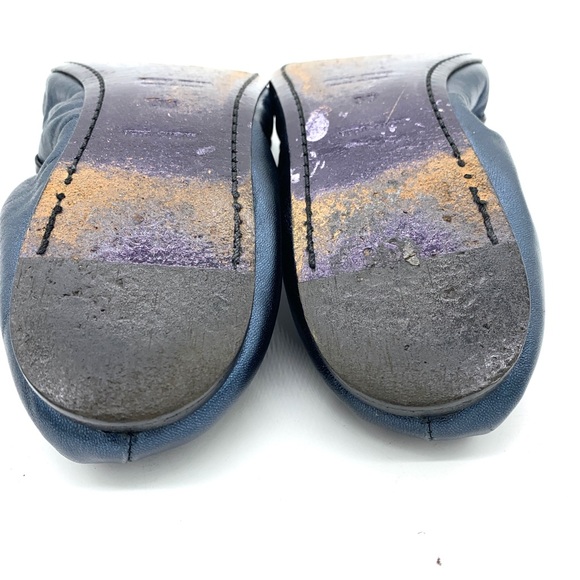 MIU MIU Blue Leather Ballet Flats - Picture 7 of 8